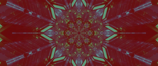 Tunel Neon Kaleidoskop Burst VJ Loop 2.39:1 Cinemascope 60fps Ruajtës Ekrani
