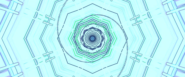 Tunel Neon Cyan Screensaver 60fps 2.39:1 Cinemascope VJ Loop PC Laptop