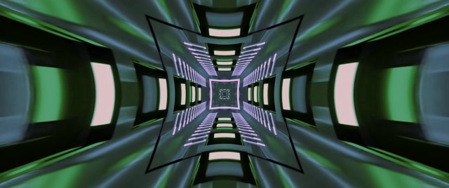 Tunel Neon Kryq Kaleidoskop Jeshile VJLoops 2.39:1 Cinemascope 60fps Screensaver