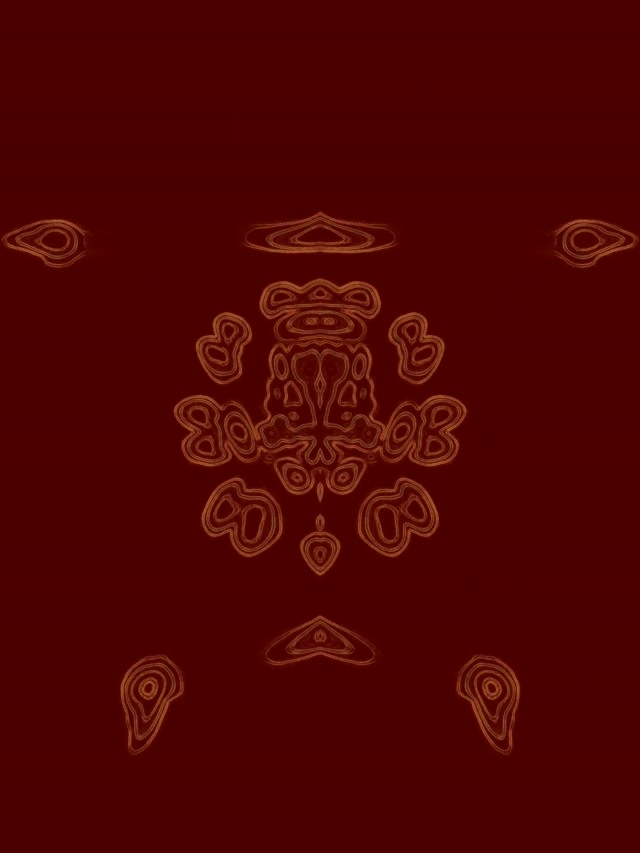 Mandala e Kuqe Neon Tunnel VJ Loop 3:4 iPad Portrait 60fps Mbrojtës Ekrani