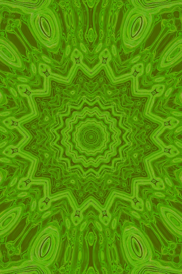 Neon Tunnel Kaleidoscope Yll i Gjelbër VJ Loop 2:3 Photo Portrait 60fps Mbrojtës Ekrani