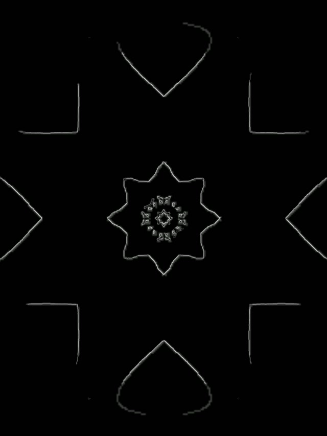 Tunel Neon Mandala Flokë Bore VJLoops 3:4 iPad Portret 60fps Ruajtës Ekrani