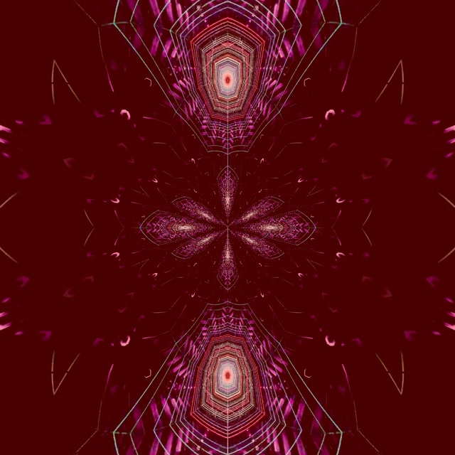 VJ Loop Neon Tunnel Kaleidoscope Mandala 1:1 Square 60fps Screensaver