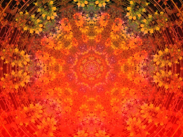 VJ Loop Tunel Neon I Kuq Portokalli Zjarri Kaleidoscope 4:3 classic 60fps Screensaver