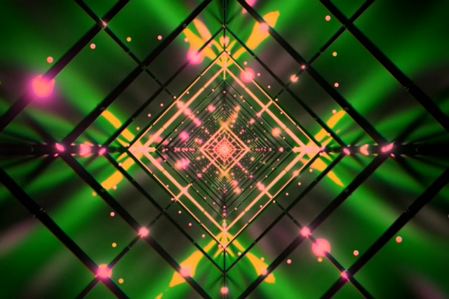 Tunel Neon Rrjet Diamanti Vj Loop 3:2 Surface 60fps Ekrankursues