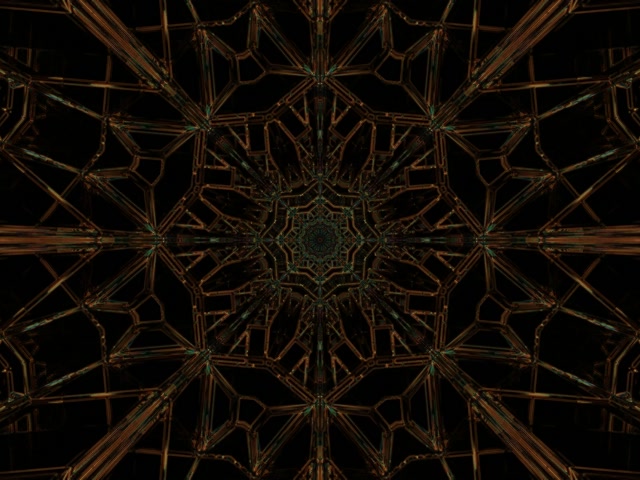 Tunel Neon Bakër Mandala 60fps 4:3 Classic Ruajtës Ekrani Windows PC Vj Loop