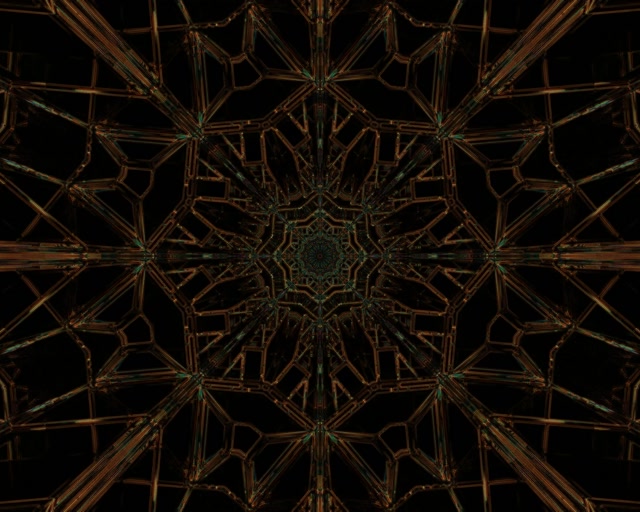 Tunel Neon 5:4 Industrial Bakër Gjelbër Fractal 60fps Ruajtës Ekrani Vj Loop