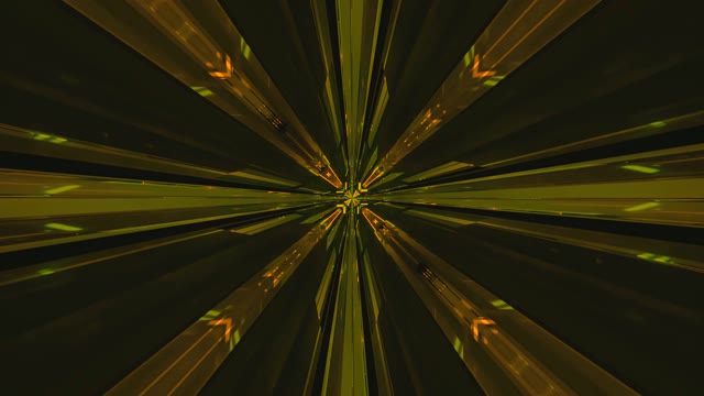 Shpërthim Radial i Artë i Gjelbër Abstrakt VJ Loop - Sfond Lëvizjeje Dinamike