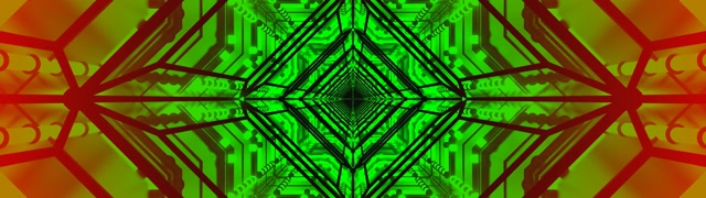 Tunel Neon Gjelbër Kuq Screensaver 32:9 Super Ultrawide 60fps VJ Loop PC