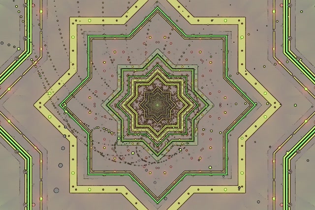 Tunel Neon Yll Ruajtës Ekrani 3:2 Surface 60fps E Gjelbër VJ Loop