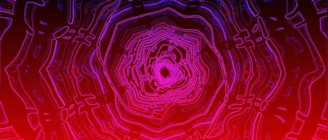 Pulsating Neon Tunnel Vortex | 21:9 Ultrawide 60fps VJ Loop Screensaver