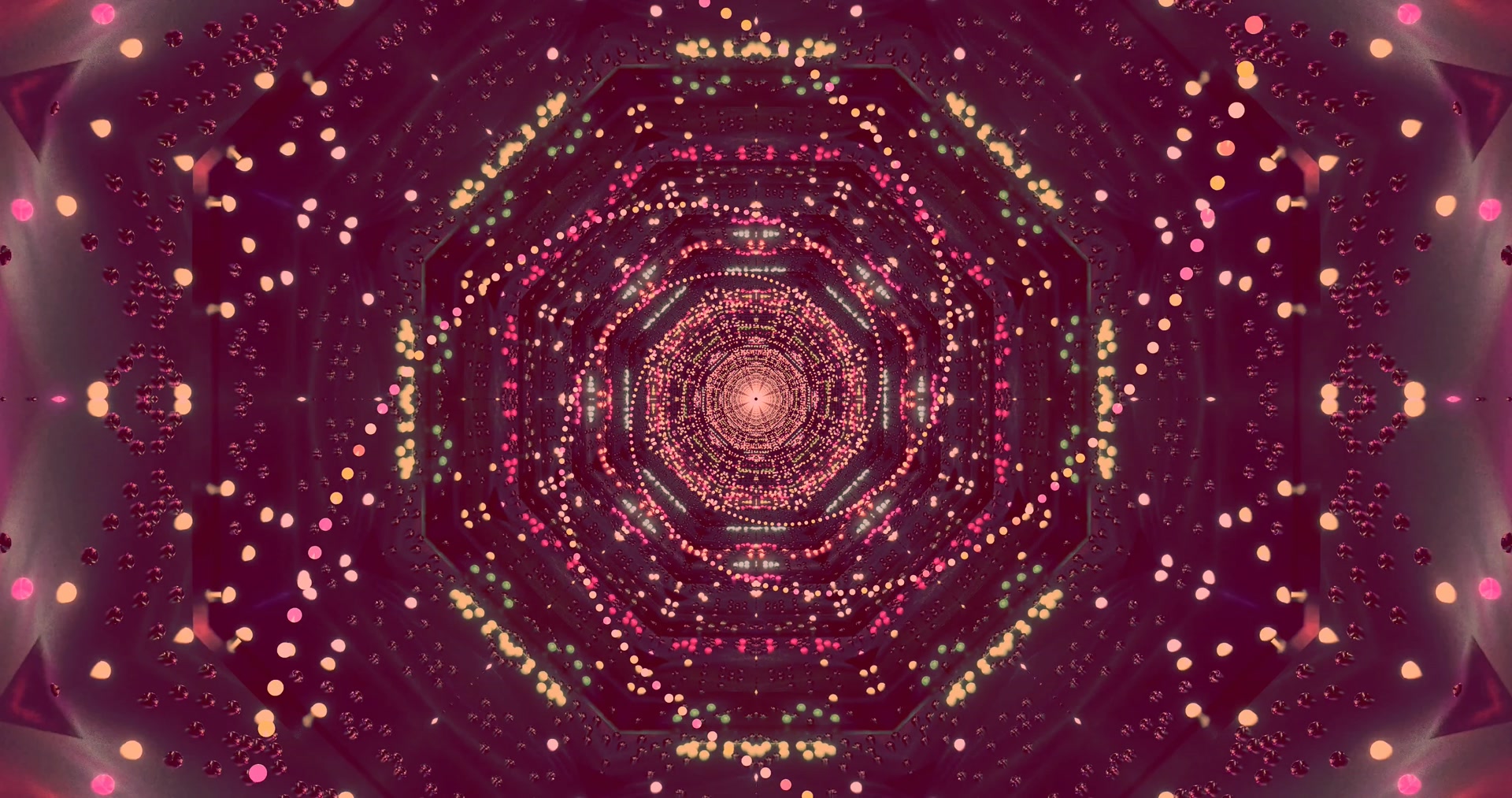 neon tunel čuvar ekrana 4K UHD 60fps ljubičasti roze geometrijski obrasci VJ loop windows 10