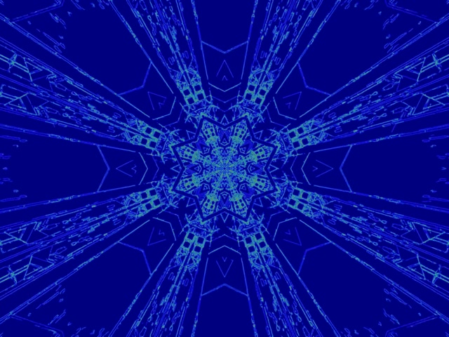 Plavi Neon Tunel Zvezda Kaleidoskop Čuvar Ekrana 4:3 Classic 60fps VJ Loop