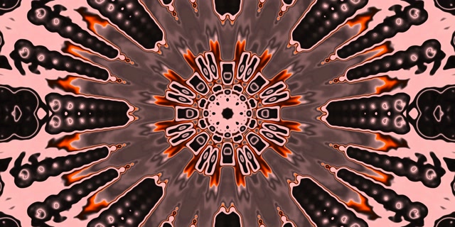 Neon Tunel Cvetnі Mandala Vj Loop 2:1 Univisium 60fps Čuvar Ekrana