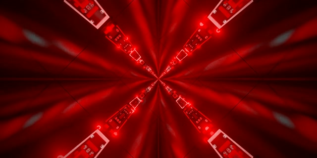 Crveni Neon Tunel X-Ray Prasak Vj Loop 2:1 Univisium 60fps Screensaver