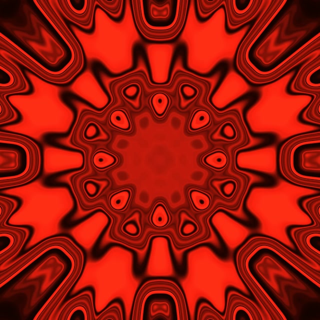 Neon Tunnel Red Kaleidoscope Burst VJ Loop 1:1 Square 60fps Screensaver