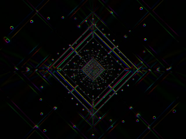 Neon Tunnel Infinite Square Vortex 4:3 Classic 60fps Screensaver VJ Loop