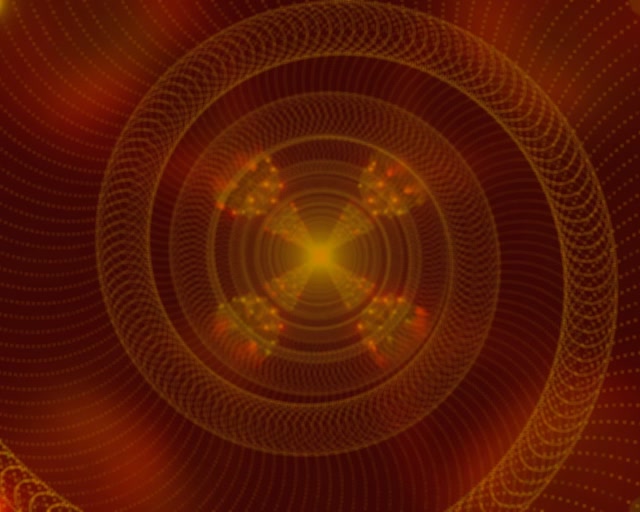 Neon Tunel Zlatna Orbita Vrtlog Screensaver 5:4 industrial 60fps VJ loop