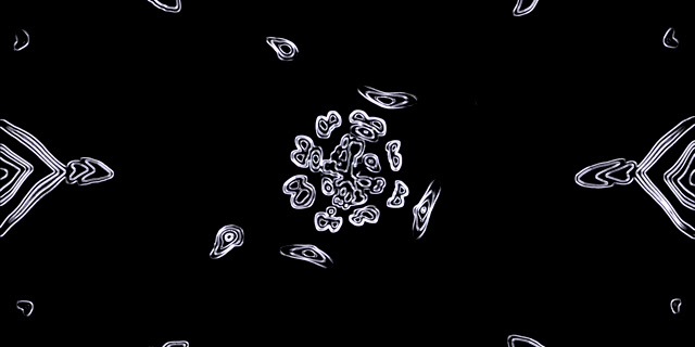 Neon Tunel Beli Oblici Čuvar Ekrana 2:1 Univisium 60fps VJ Loop Čuvar Ekrana PC