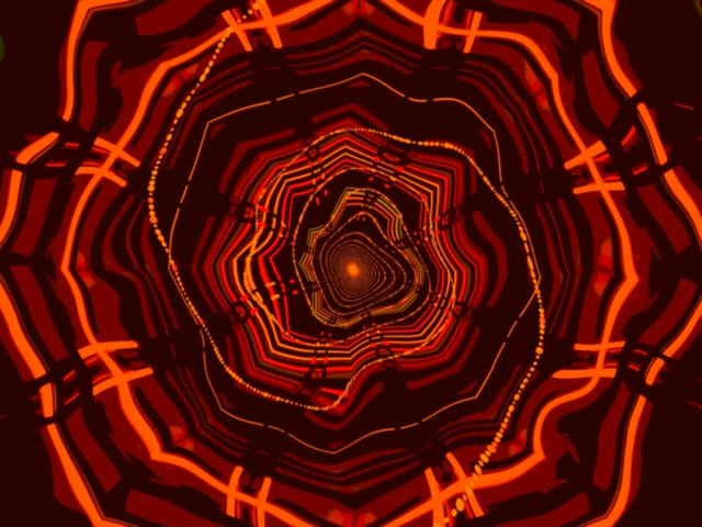 Neon Tunel Crvena Spirala Vorteks VJ Loop 4:3 Classic 60fps Čuvar Ekrana