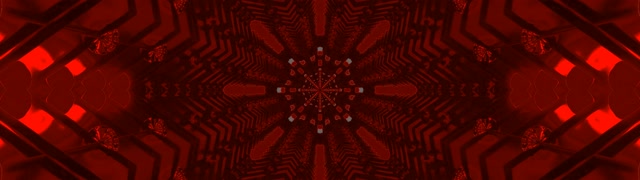 Crveni Fraktal Kaleidoskop Neon Tunel 32:9 Super Ultrawide 60fps Screensaver VJ Loop