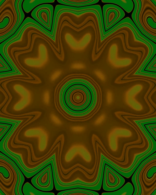 Neon Tunel Zeleno Zlatno Mandala Oko VJLoops 4:5 Instagram 60fps Čuvar Ekrana