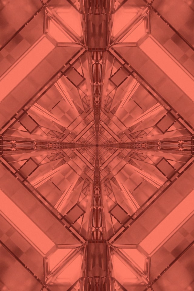 Neon Tunel Crveni Kaleidoskop Krst VJ Loop 2:3 Photo Portrait 60fps Čuvar Ekrana