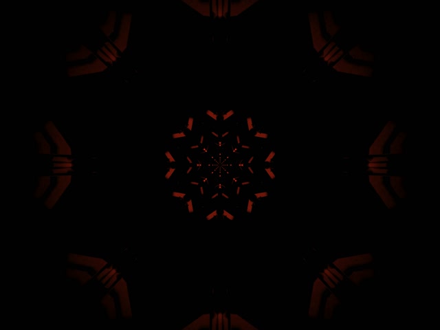 Vj loop Neon Tunnel Red Snowflake Fractal 4:3 Classic 60fps Screensaver