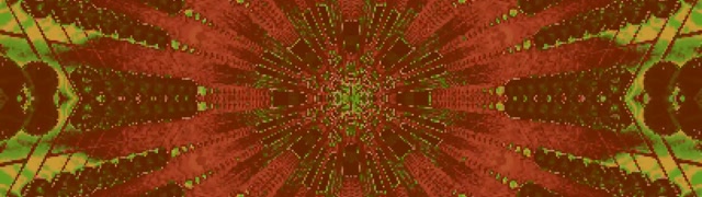 Neon Tunel Crveni Zeleni Kaleidoskop Prasak 32:9 Super Ultrawide 60fps Čuvar Ekrana VJLoops