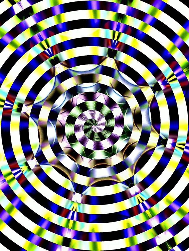 Neon Tunnel Concentric Rings Vortex 3:4 iPad Portrait 60fps Screensaver VJ Loop