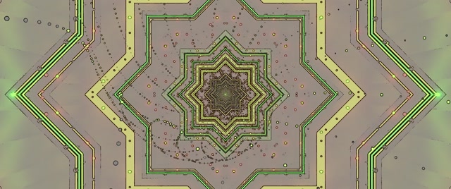 Neon Tunel Zelena Zvezda Čuvar Ekrana 2.39:1 Cinemascope 60fps VJ Loop