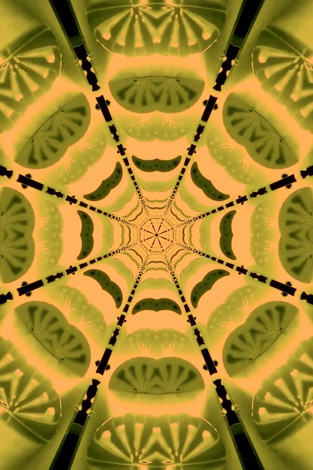 Neon Tunel Paukova Mreža Kaleidoskop VJLoops 2:3 Photo Portrait 60fps Čuvar Ekrana