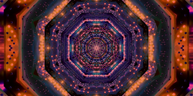 Neon Tunel Oktagon Kaleidoskop VJ Loop 2:1 Univisium 60fps Screensaver