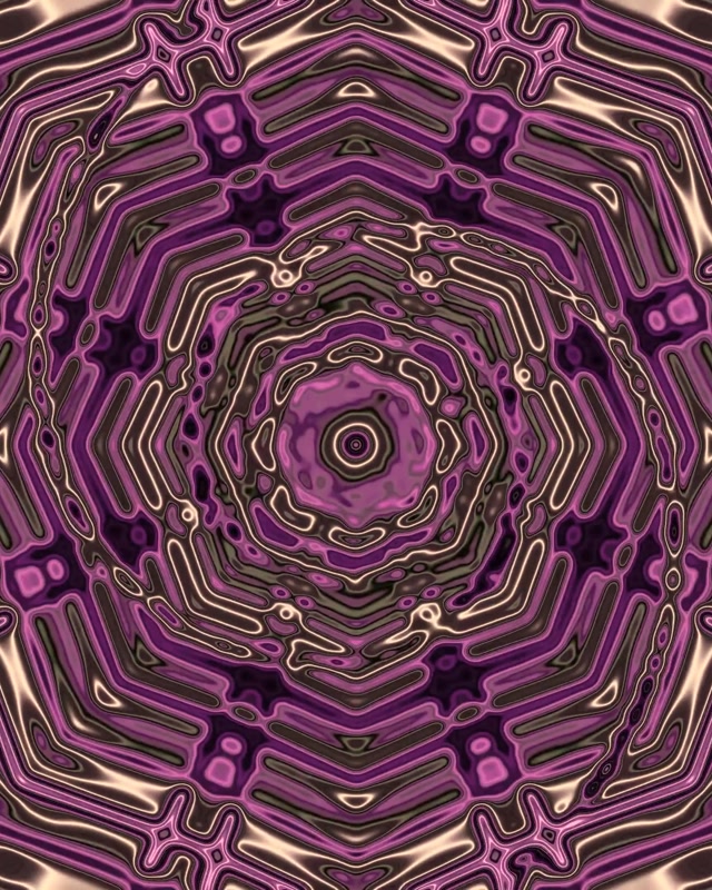 Neon Tunel Ljubičasti Fraktal Kaleidoskop Vj Loop 4:5 Instagram 60fps Čuvar Ekrana