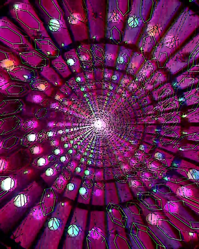 Magenta Neon Tunel Čuvar Ekrana 60fps 4:5 Instagram Vj Loop Kristal Dragulje