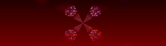 Fraktal Kaleidoskop Neon Tunel Crveni Bloom 32:9 Super Ultrawide 60fps Čuvar Ekrana VJ Loop