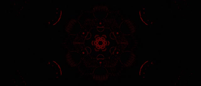 Red Mandala Neon Tunnel Vj Loop 21:9 Ultrawide 60fps Screensaver