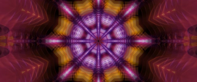 Pulsating Kaleidoscope Neon Tunnel VJ Loop 2.39:1 Cinemascope 60fps Screensaver