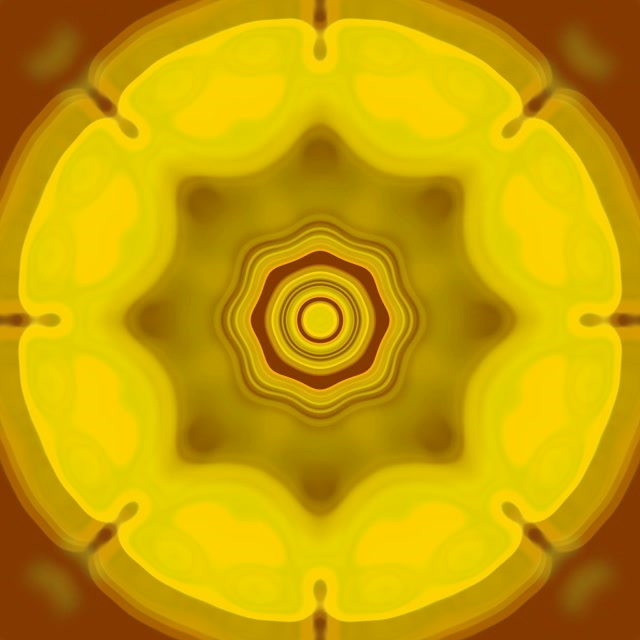 Yellow Concentric Neon Tunnel 1:1 Square 60fps VJ Loop Screensaver