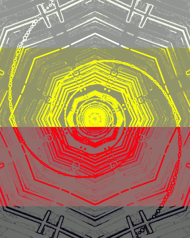 Neon Tunel Cijan Zeleni Pentagon Vrtlog Vj Loop 4:5 Instagram 60fps Čuvar Ekrana