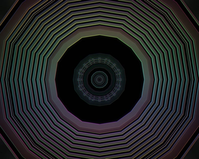 5:4 industrial neon tunnel 60fps screensaver vj loop octagonal vortex