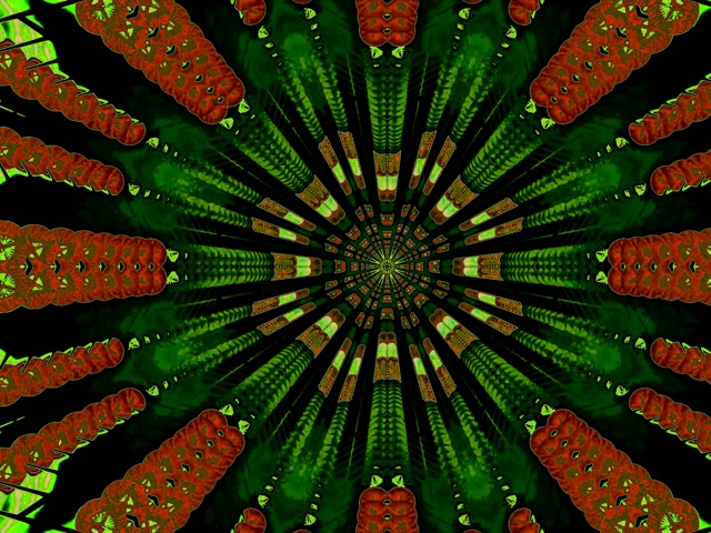 Neon Tunel Crveni Kaleidoskop Prasak VJLoops 4:3 Classic 60fps Čuvar Ekrana