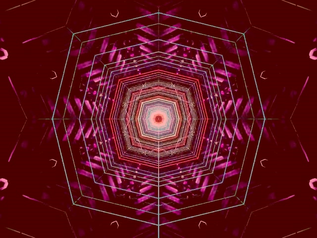 Neon Tunel Kaleidoskop Vrtlog VJ Loop 4:3 Classic 60fps Čuvar Ekrana