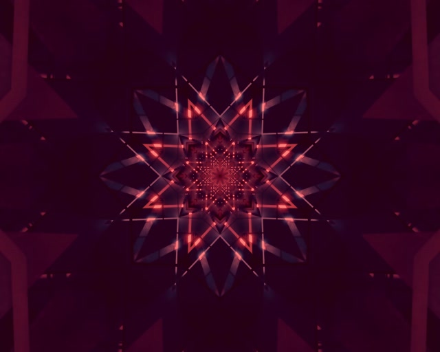 Neon Tunel Zvezda Kaleidoskop 5:4 industrial 60fps Čuvar Ekrana VJ Loop