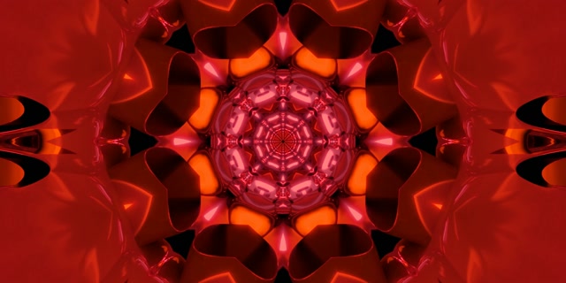 Crveni Neon Tunel Kaleidoskop Čuvar Ekrana 2:1 Univisium 60fps VJ Loop