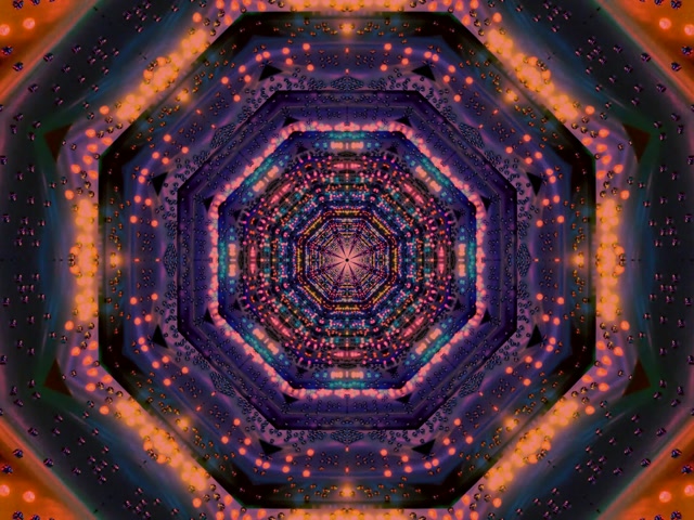 Neon Tunel Oktagon Fraktal VJ Loop 4:3 Classic 60fps Screensaver