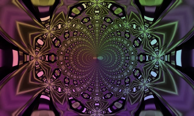 Neon Tunel Fraktalni Kaleidoskop VJLoops 5:3 Wide 60fps Čuvar Ekrana