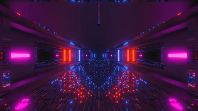 4K UHD 60fps Skärmsläckare Neon Tunnel VJLoops för Windows 10 PC och Laptop Bakgrund