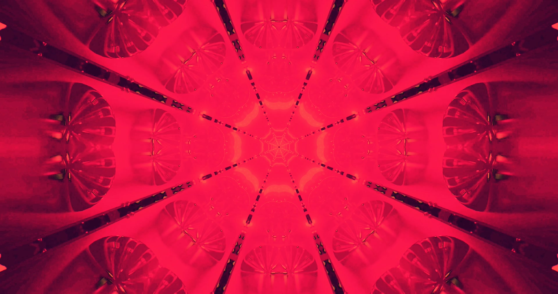 Karmosinröd Neontunnel Snurr skärmsläckare 4K UHD 60fps skärmsläckare pc