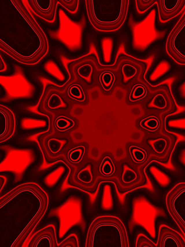 Röd Neontunnel Fluid Klump Virvel Skärmsläckare 3:4 iPad Portrait 60fps VJLoops